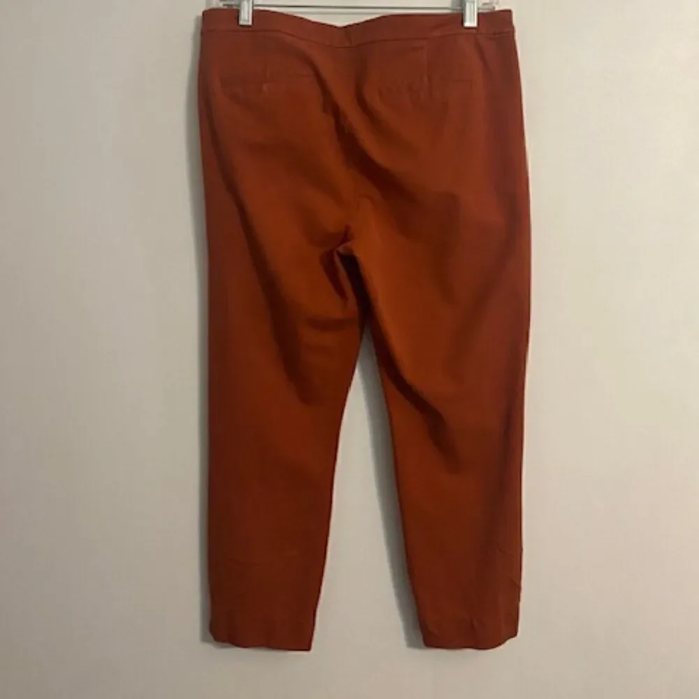J. Crew Burnt Orange Martie crop pants, size 12